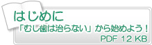 はじめに 「むし歯は治らない」から始めよう！　PDF12KB